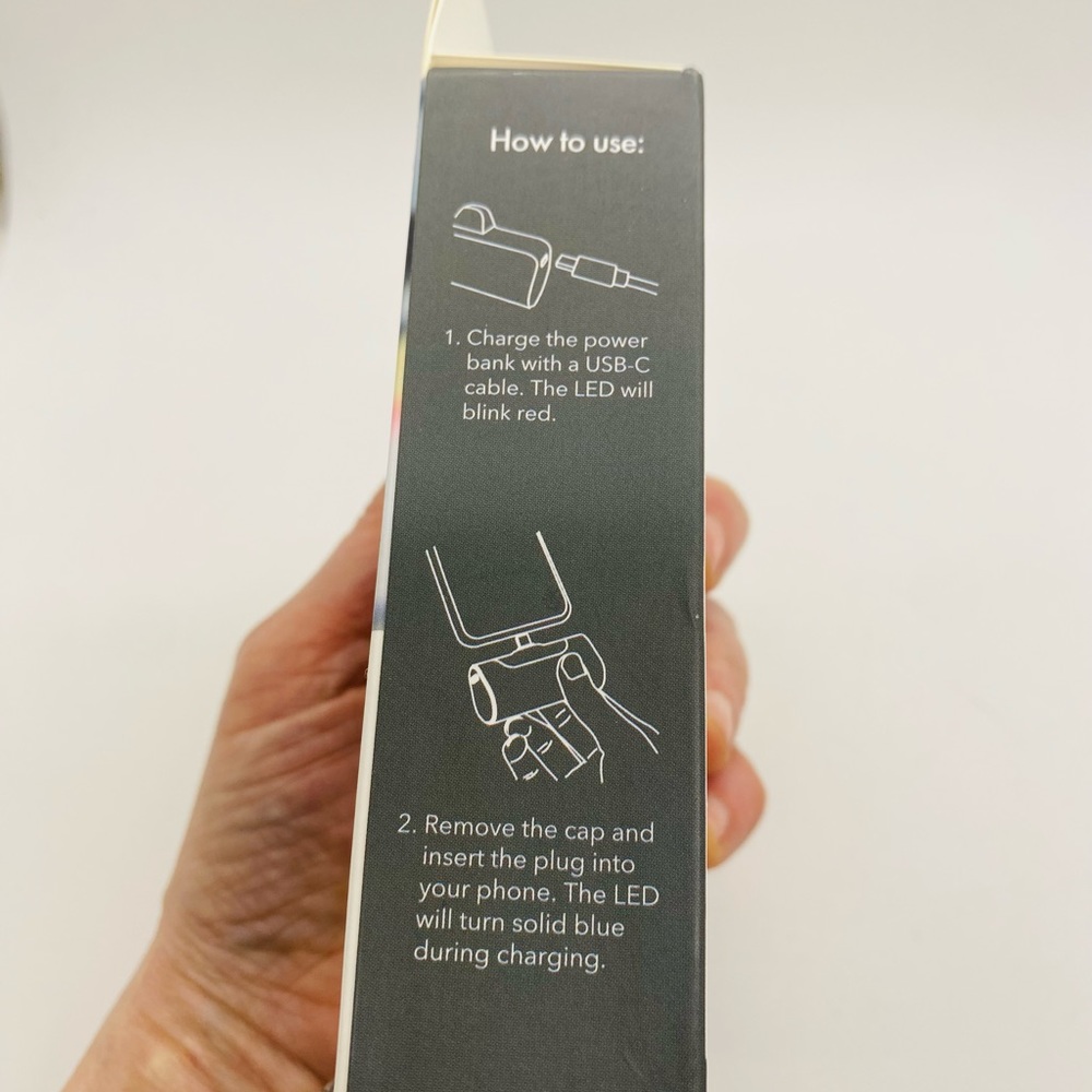 NWOB Wasserstein 3300 mAh Ultra Compact Power Bank USB-C Apple & Android Devices - Picture 3 of 5